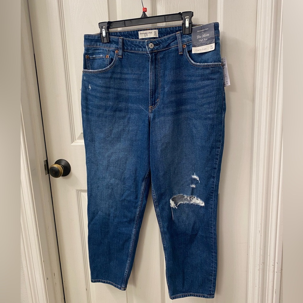 Abercrombie & Fitch High Rise Women Jeans - Dark Blue